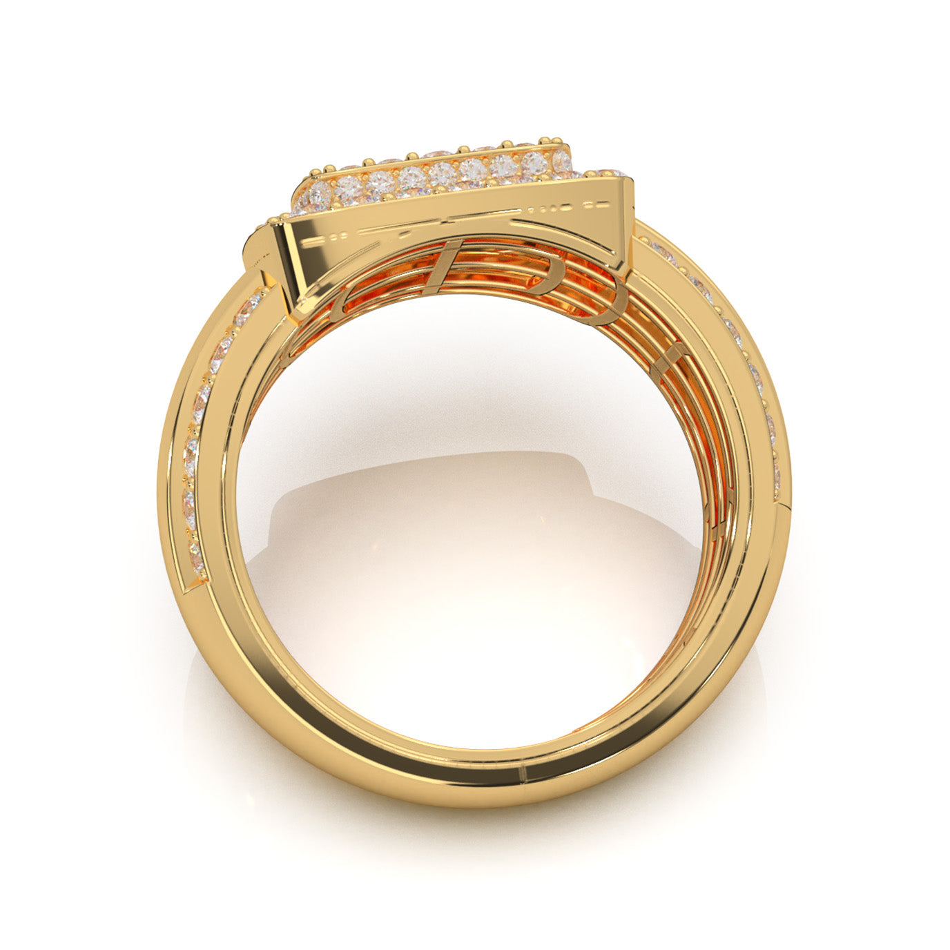 2.50 ct Natural Diamond Mens Rings in 10k Yellow Gold