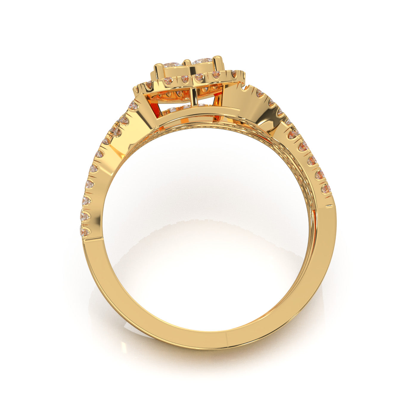 1.00 ct Natural Diamond Engagement Sets in 14k Yellow Gold
