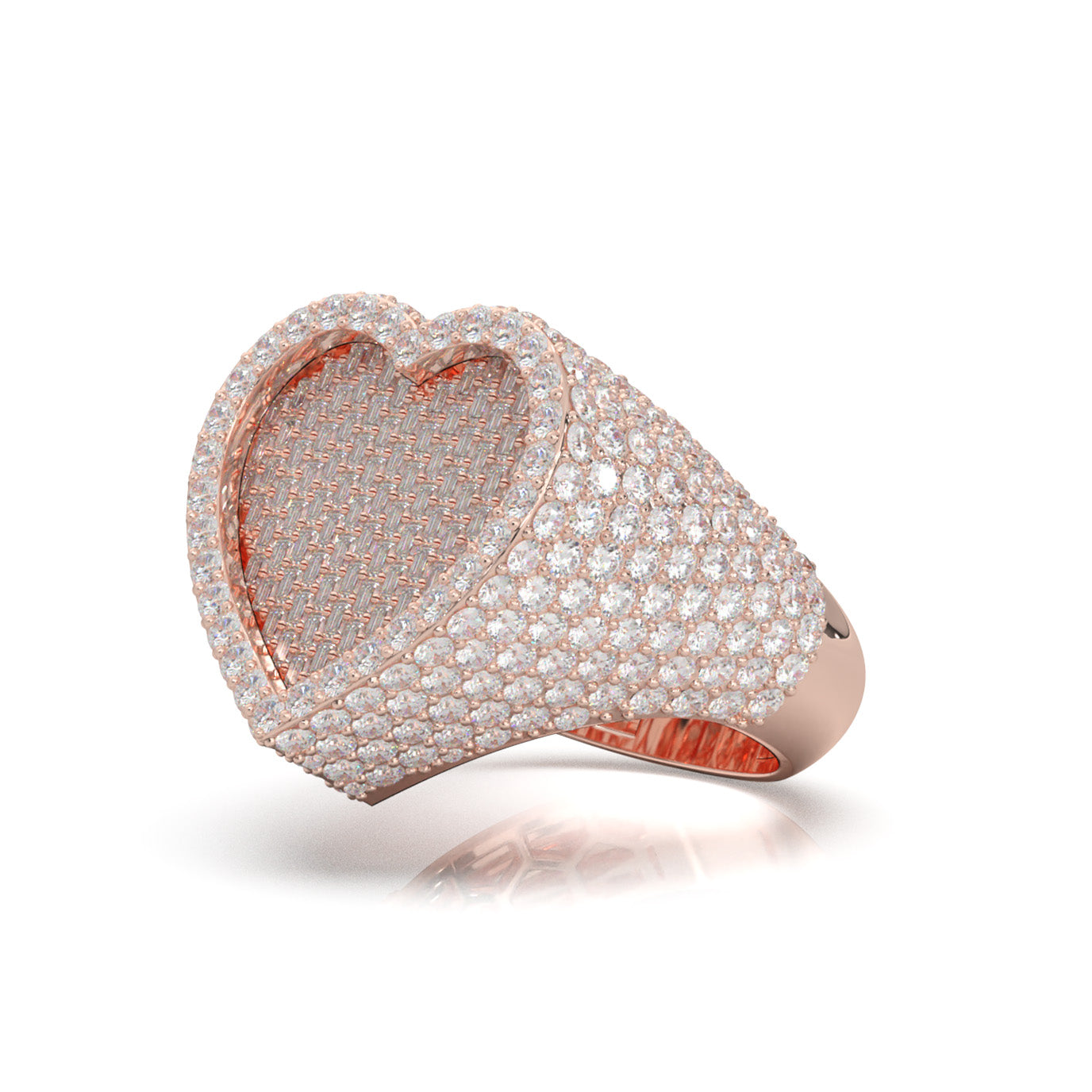 6.00 ct Lab Grown Diamond Statement Rings in 14k Rose Gold