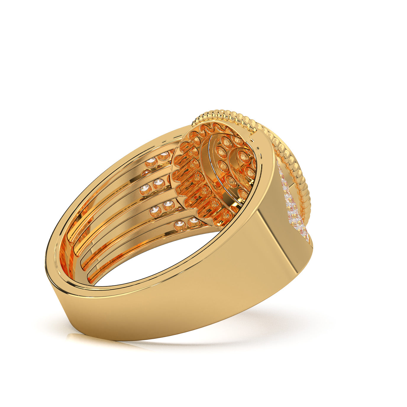 1.30 ct Natural Diamond Engagement Rings in 14k Yellow Gold