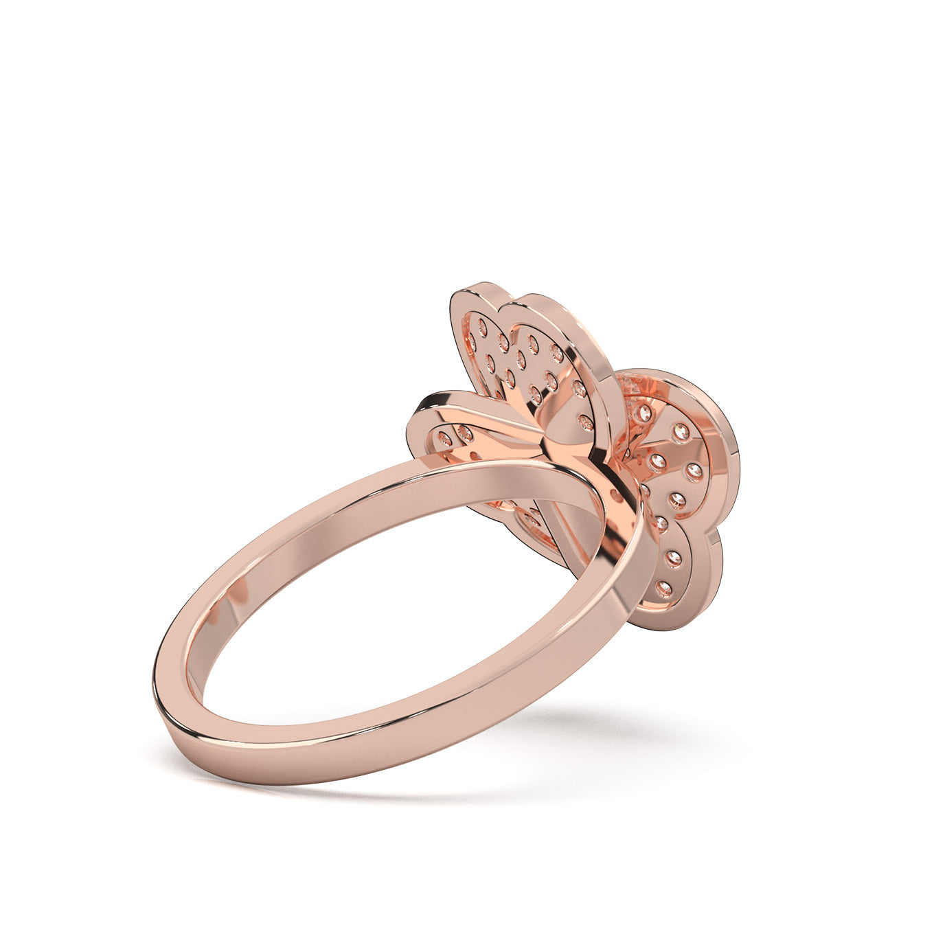 0.90 ct Moissanite Fancy Rings in 10k Rose Gold