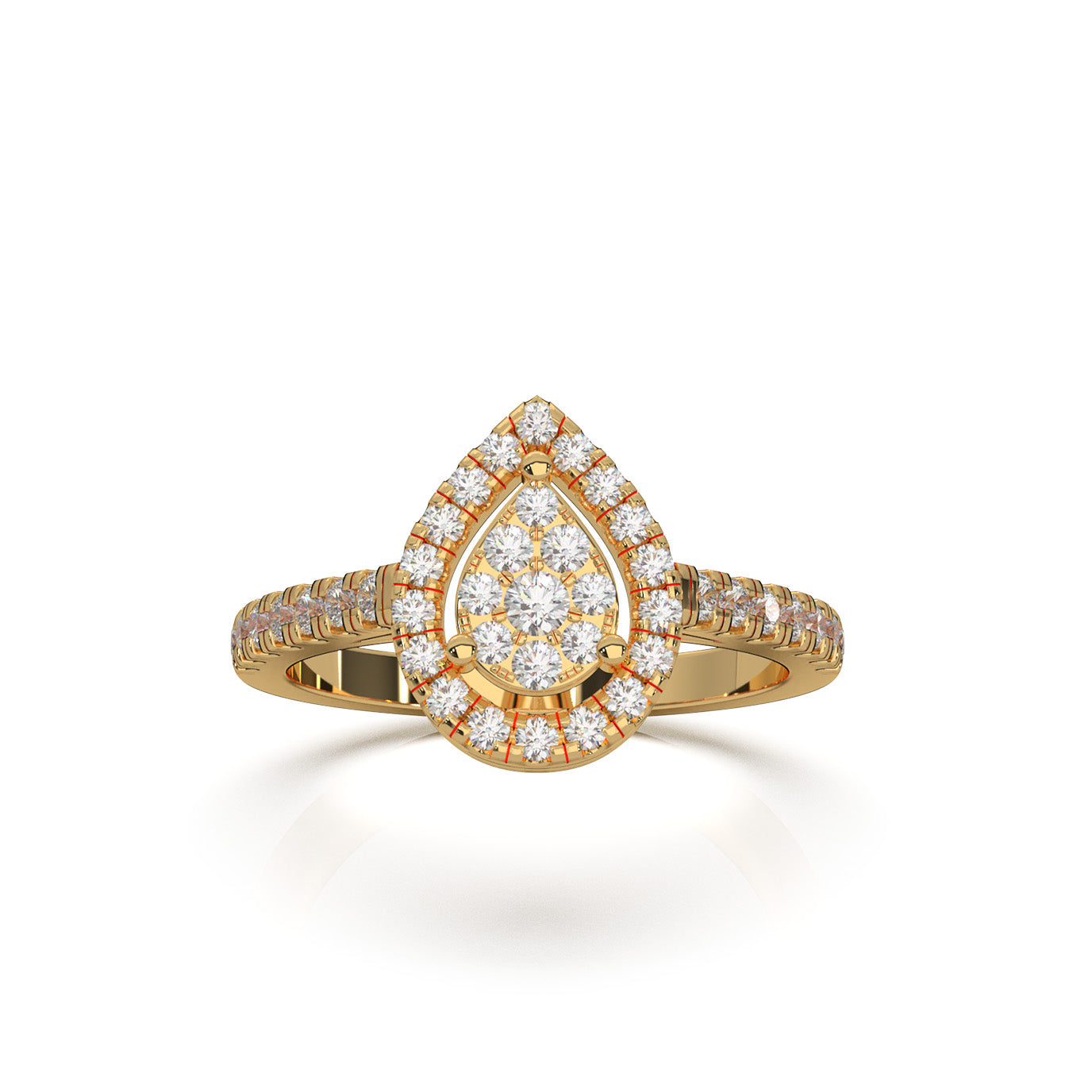 0.75 ct Lab Grown Diamond Engagement Rings in 14k Yellow Gold