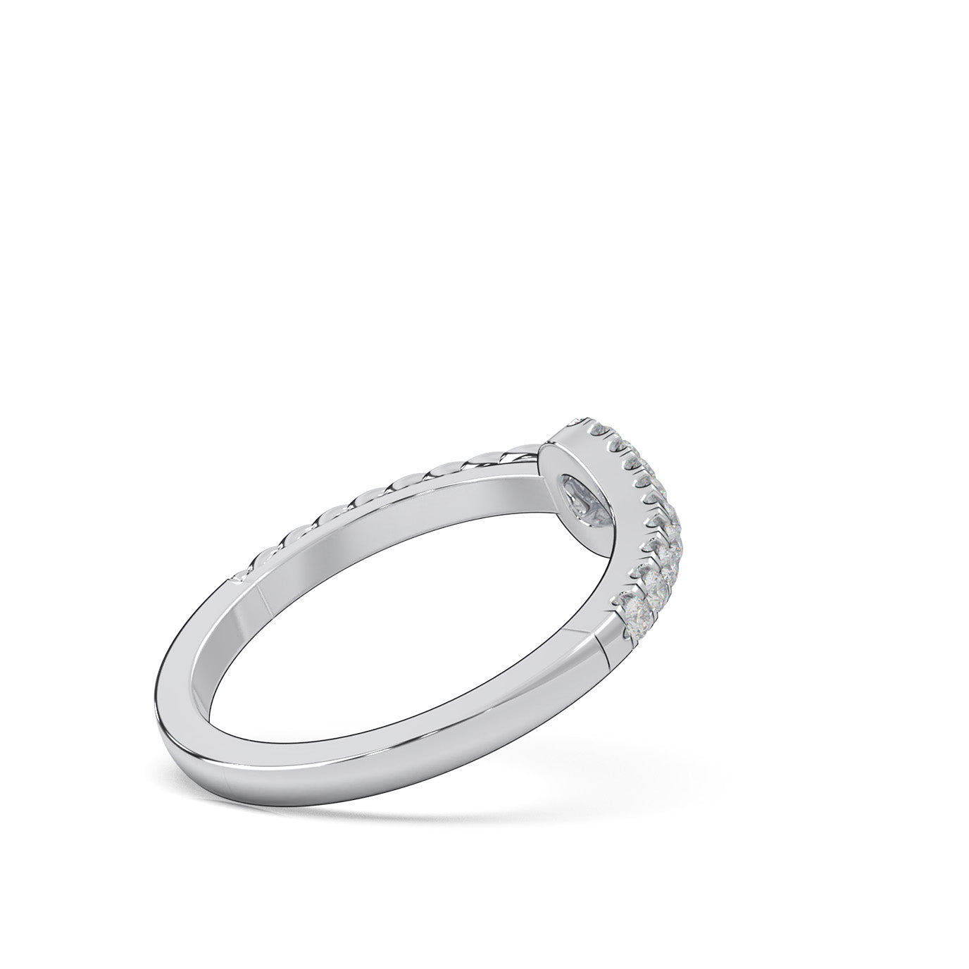 0.25 ct Moissanite Fancy Rings in 10k White Gold