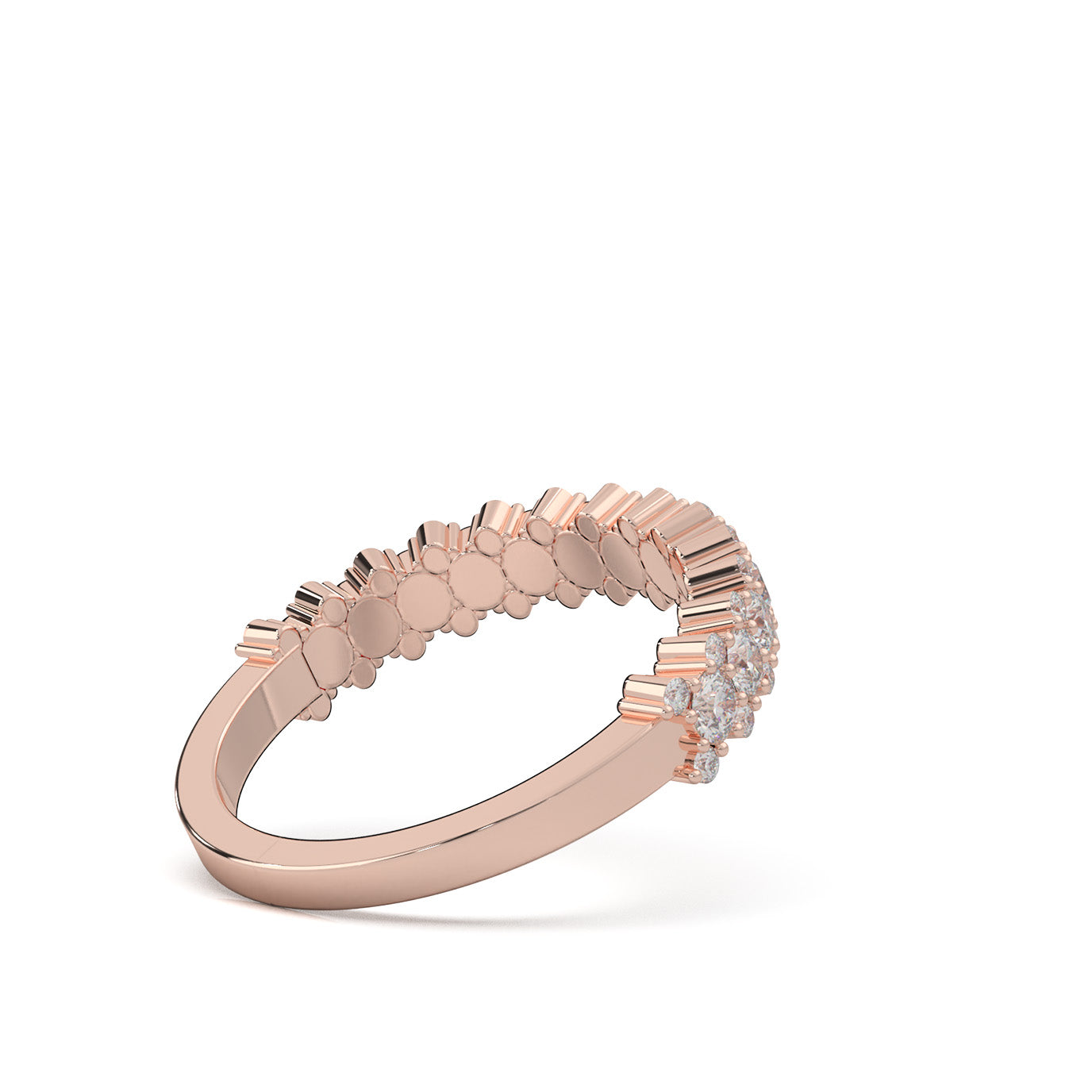 1.00 ct Moissanite Wedding Bands in 14k Rose Gold