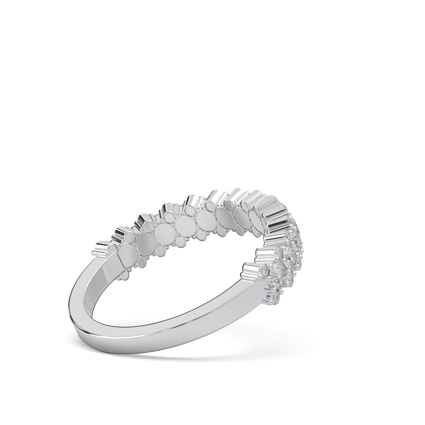 1.00 ct Moissanite Wedding Bands in 10k White Gold