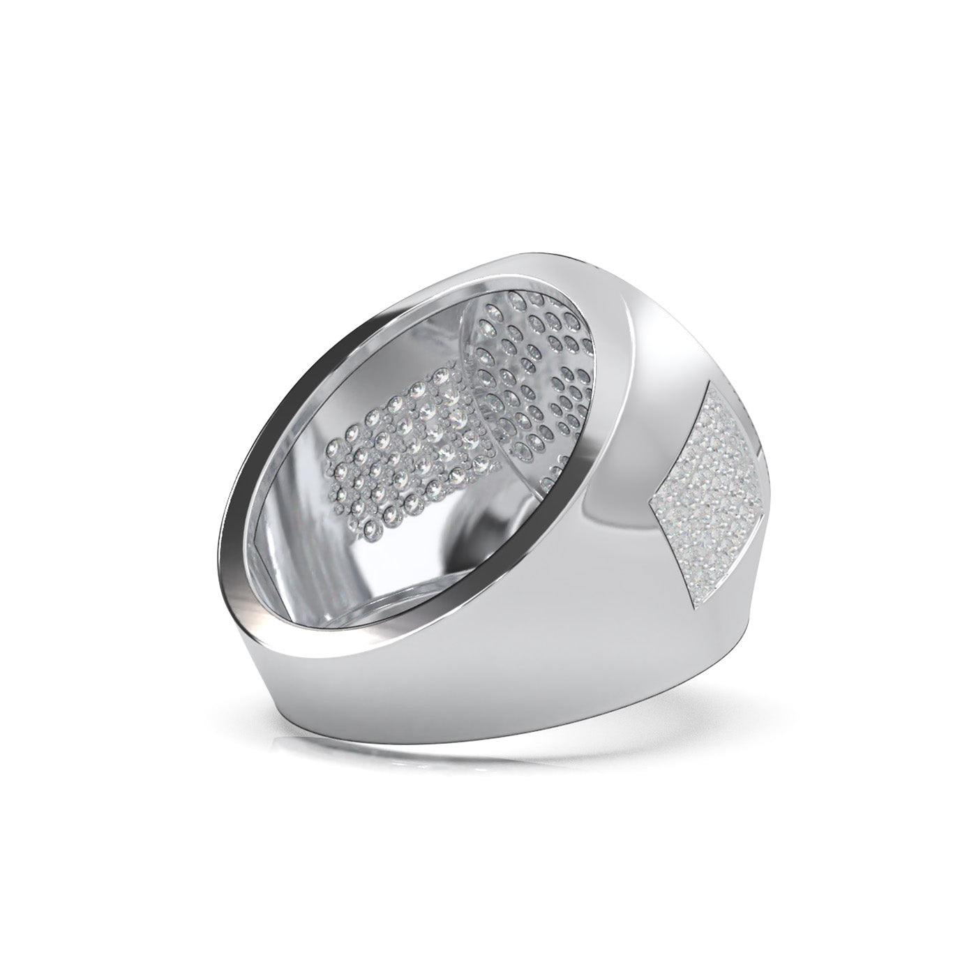 1.50 ct Natural Diamond Mens Rings in 14k White Gold