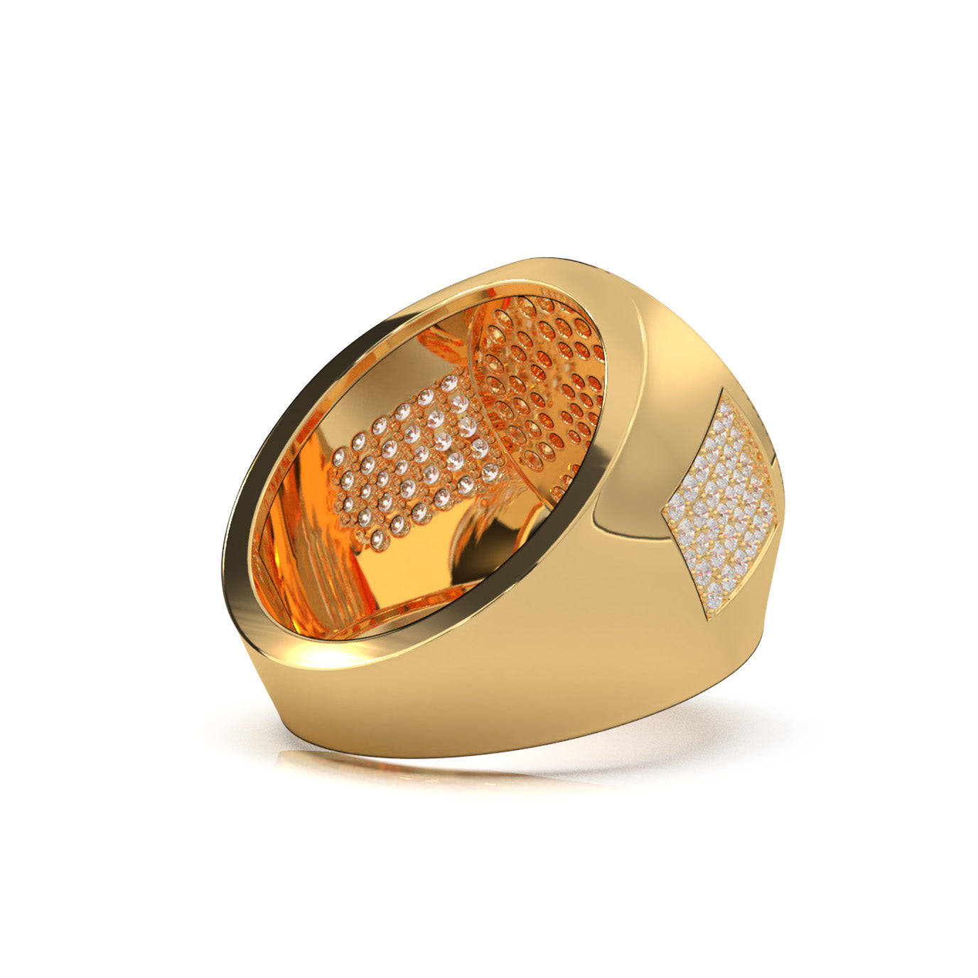 1.50 ct Natural Diamond Mens Rings in 14k Yellow Gold