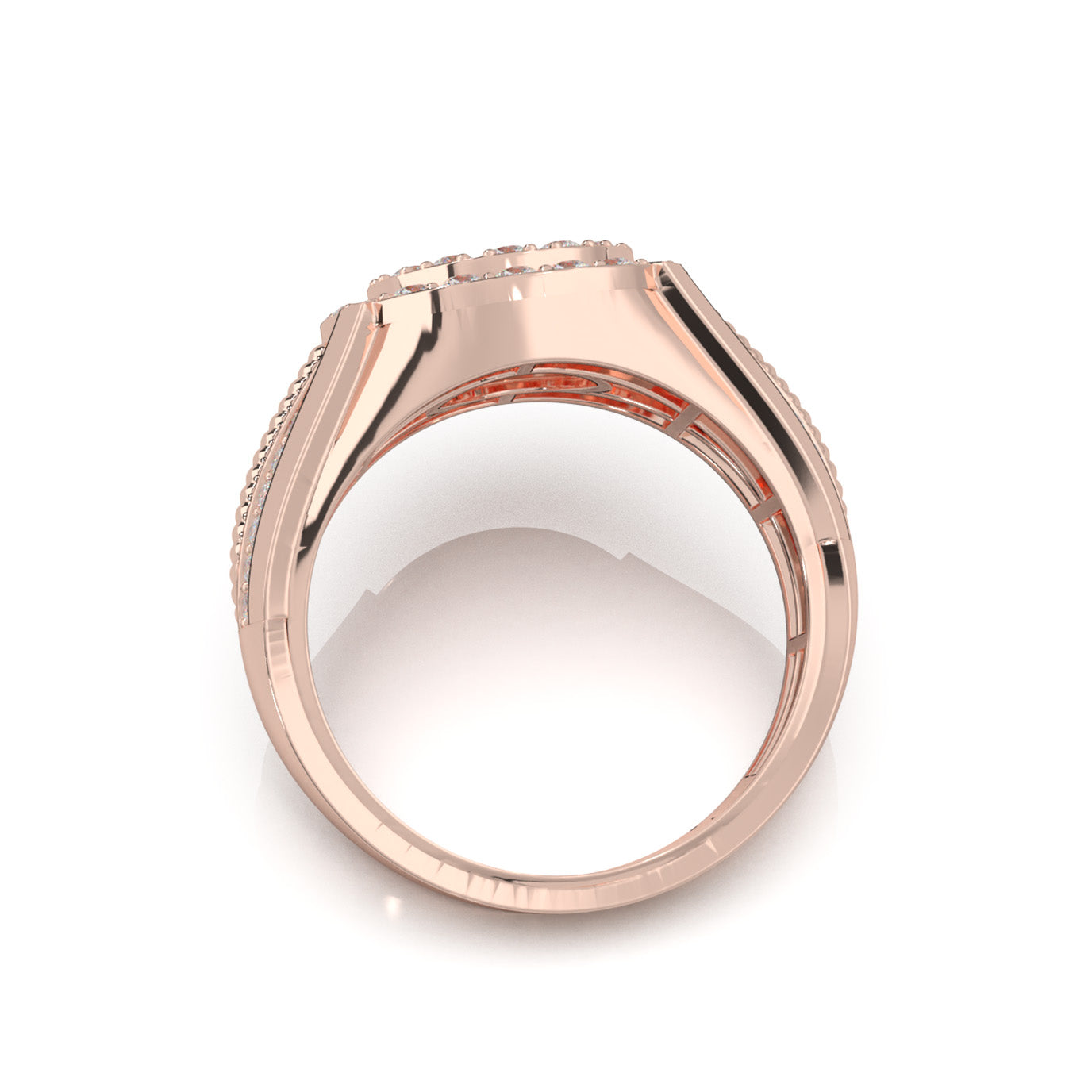 1.60 ct Moissanite Engagement Rings in 14k Rose Gold