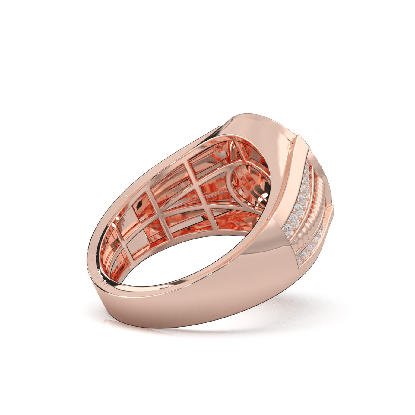 1.60 ct Lab Grown Diamond Engagement Rings in 14k Rose Gold