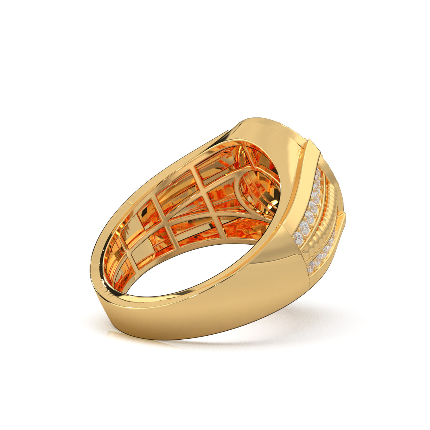 1.60 ct Moissanite Engagement Rings in 14k Yellow Gold