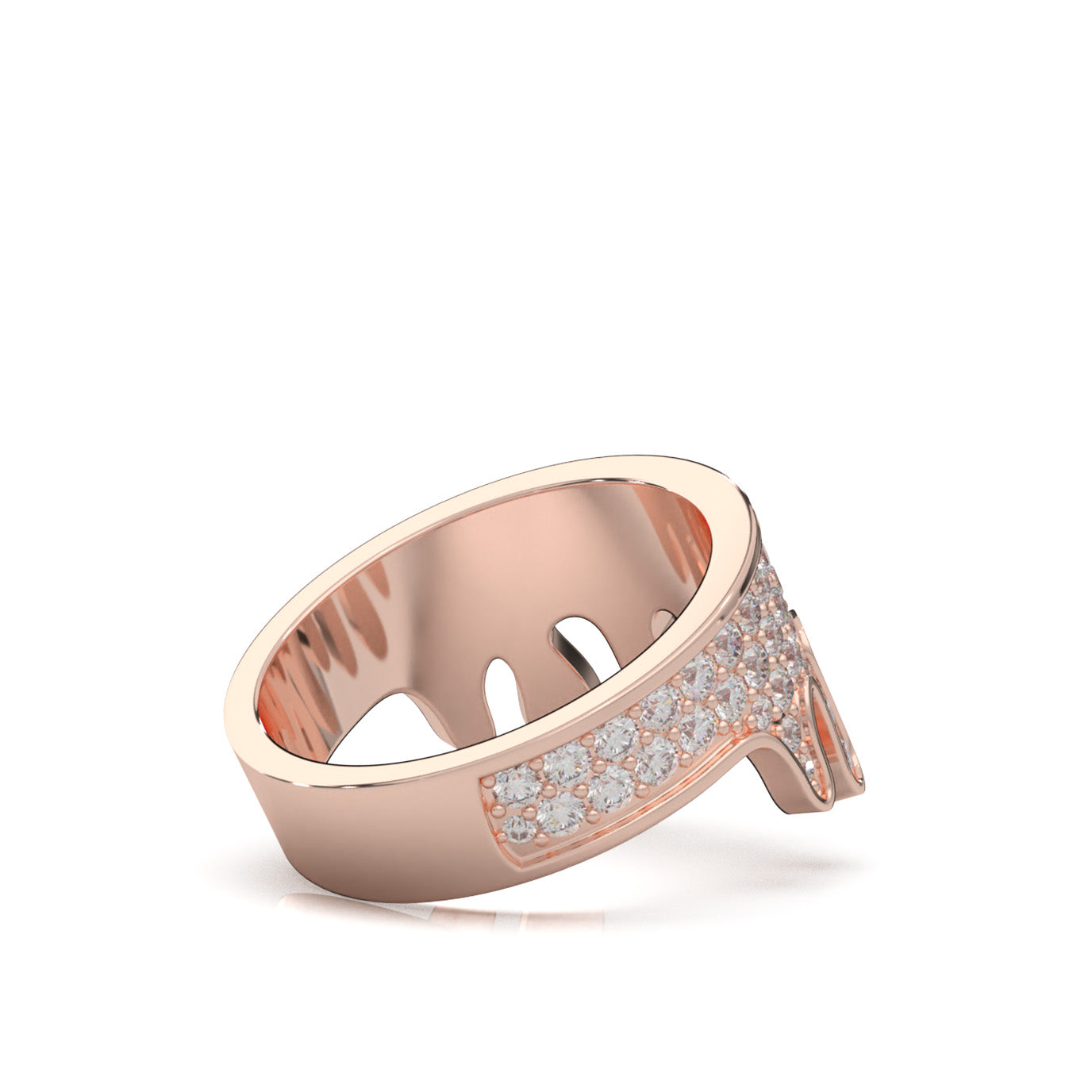 1.10 ct Moissanite Wedding Bands in 14k Rose Gold