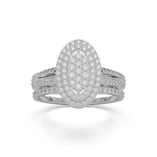 0.85 ct Lab Grown Diamond Engagement Sets in 14k White Gold