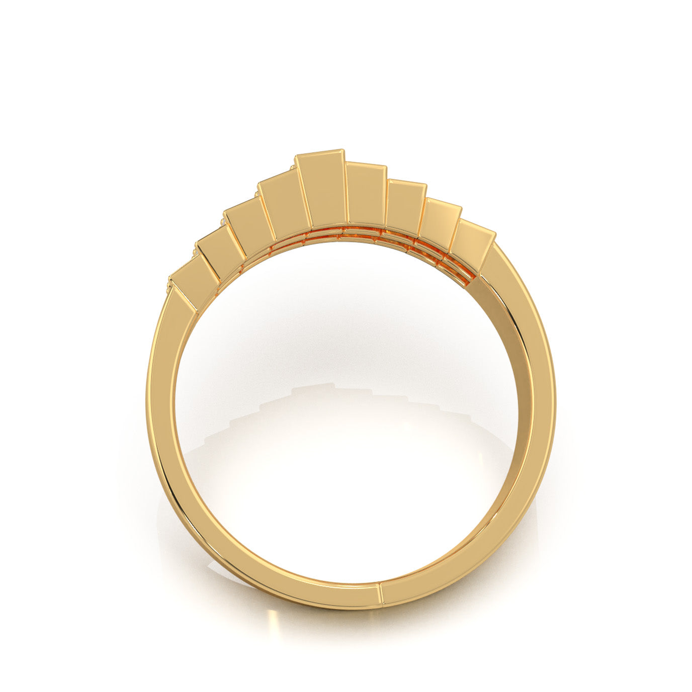 0.80 ct Natural Diamond Wedding Bands in 10k Yellow Gold
