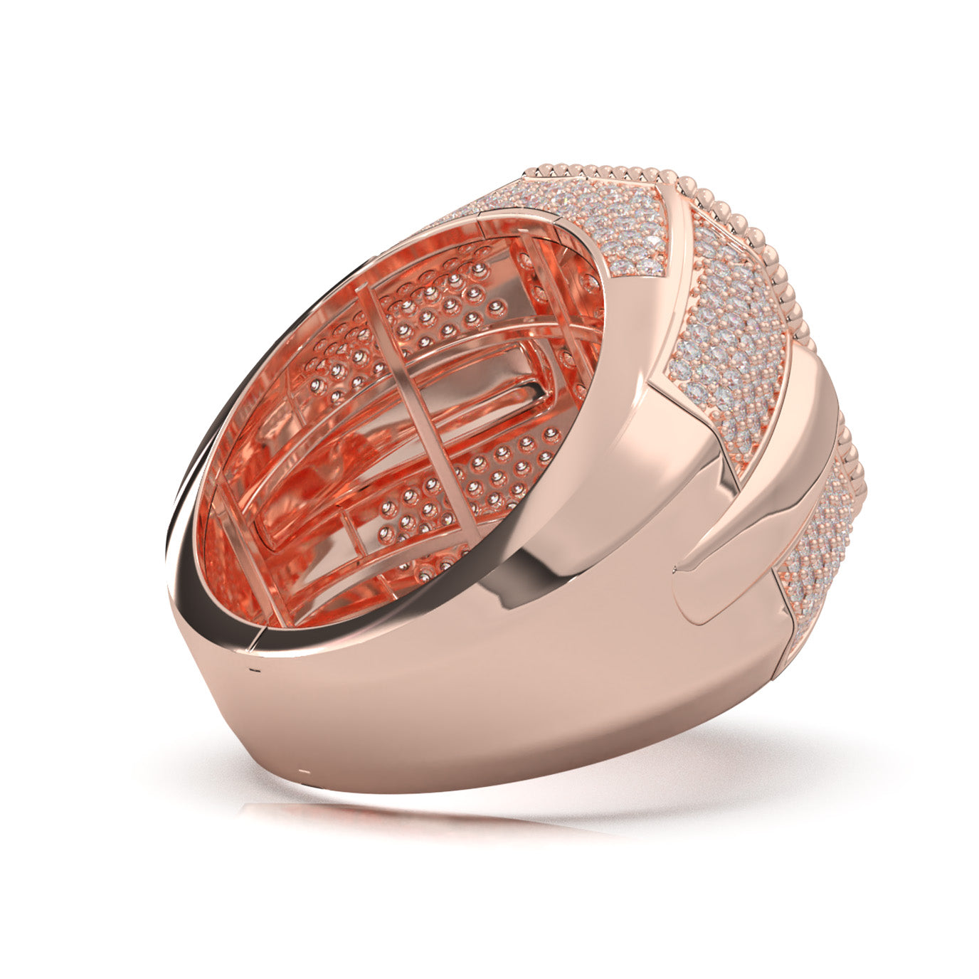 2.80 ct Natural Diamond Mens Rings in 10k Rose Gold