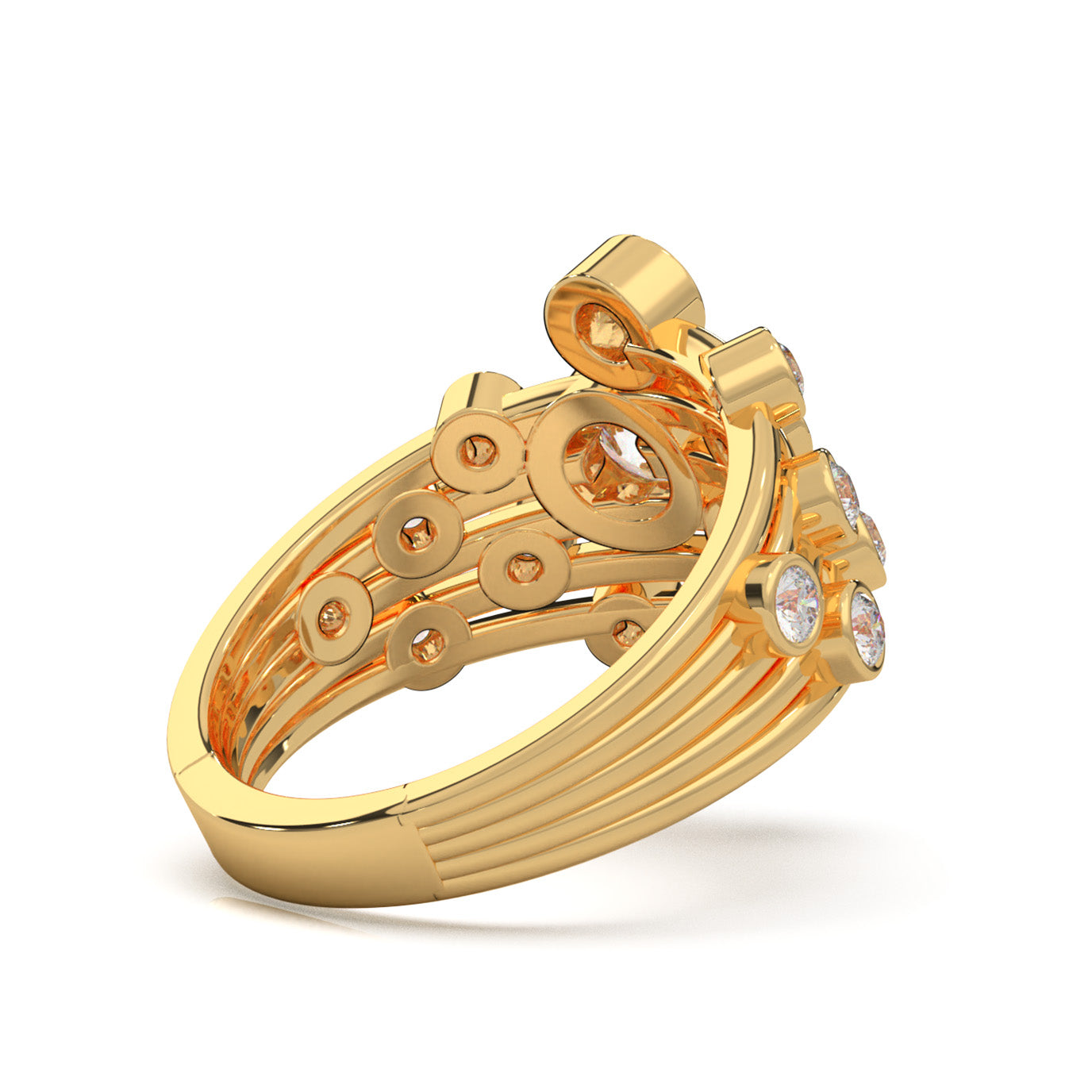 1.70 ct Natural Diamond Fancy Rings in 14k Yellow Gold