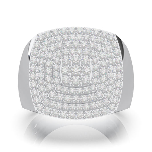 1.80 ct Lab Grown Diamond Mens Rings in 14k White Gold