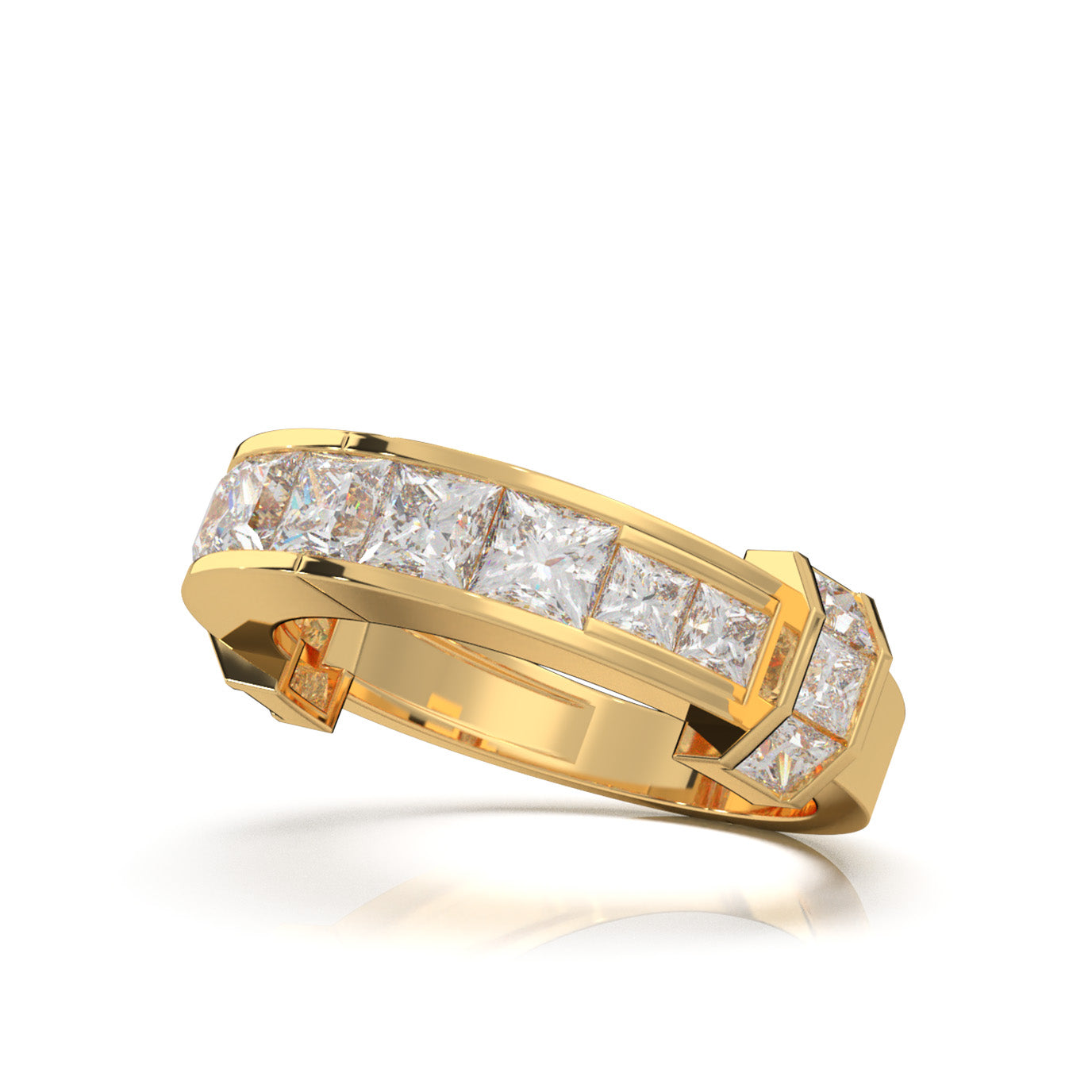 2.30 ct Natural Diamond Wedding Bands in 14k Yellow Gold