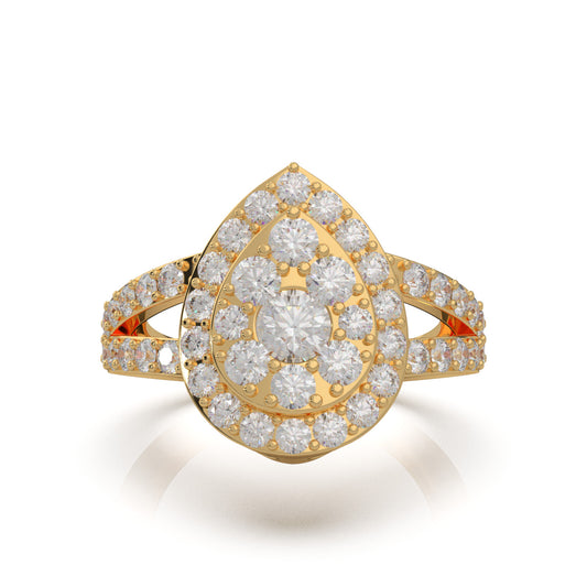 2.00 ct Natural Diamond Engagement Rings in 10k Yellow Gold