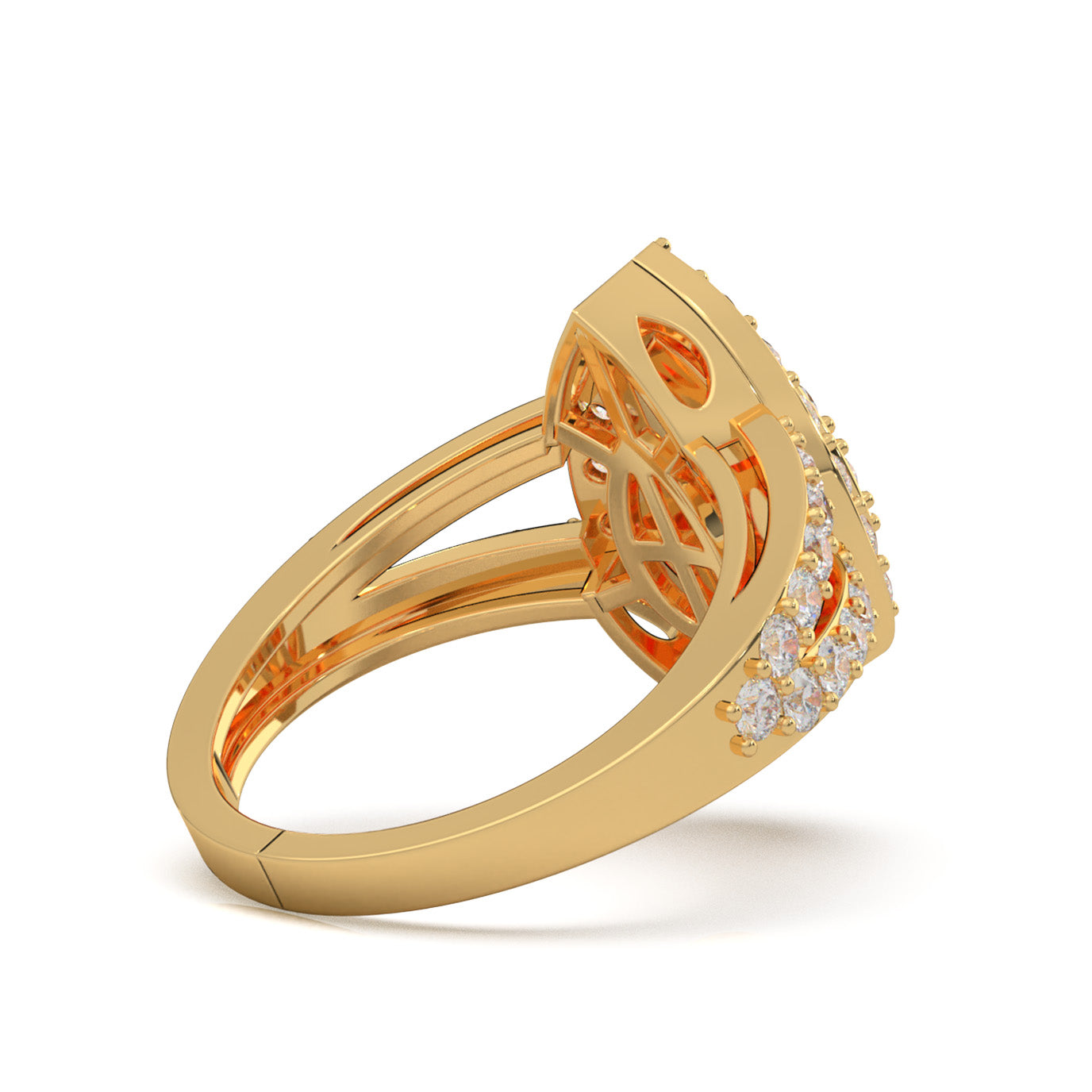 2.00 ct Moissanite Engagement Rings in 14k Yellow Gold