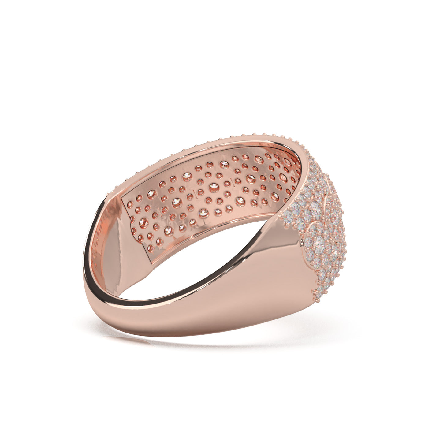 1.50 ct Natural Diamond Wedding Bands in 10k Rose Gold