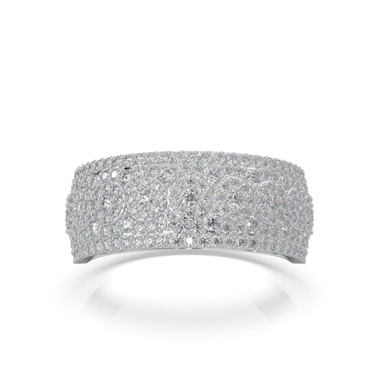 1.50 ct Moissanite Wedding Bands in 14k White Gold