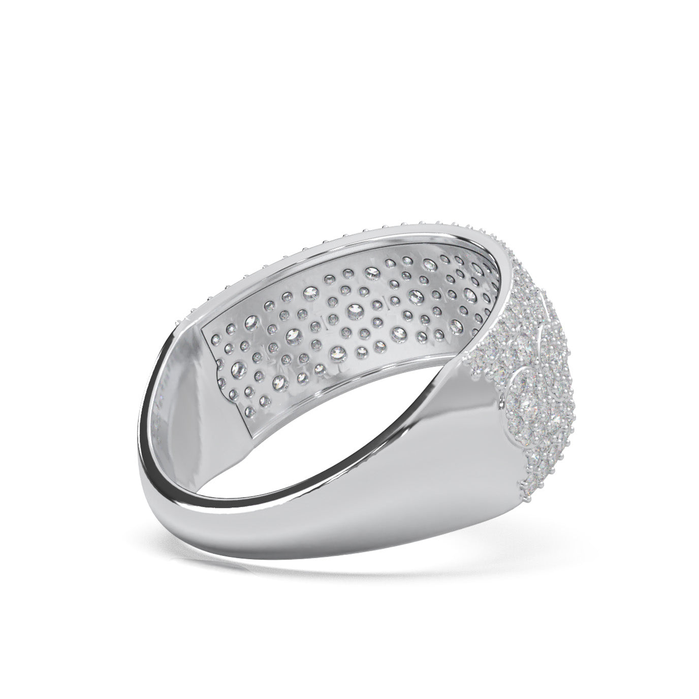 1.50 ct Natural Diamond Wedding Bands in 10k White Gold