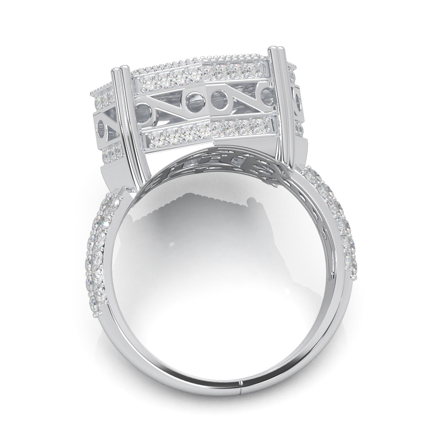 2.60 ct Natural Diamond Engagement Rings in 14k White Gold