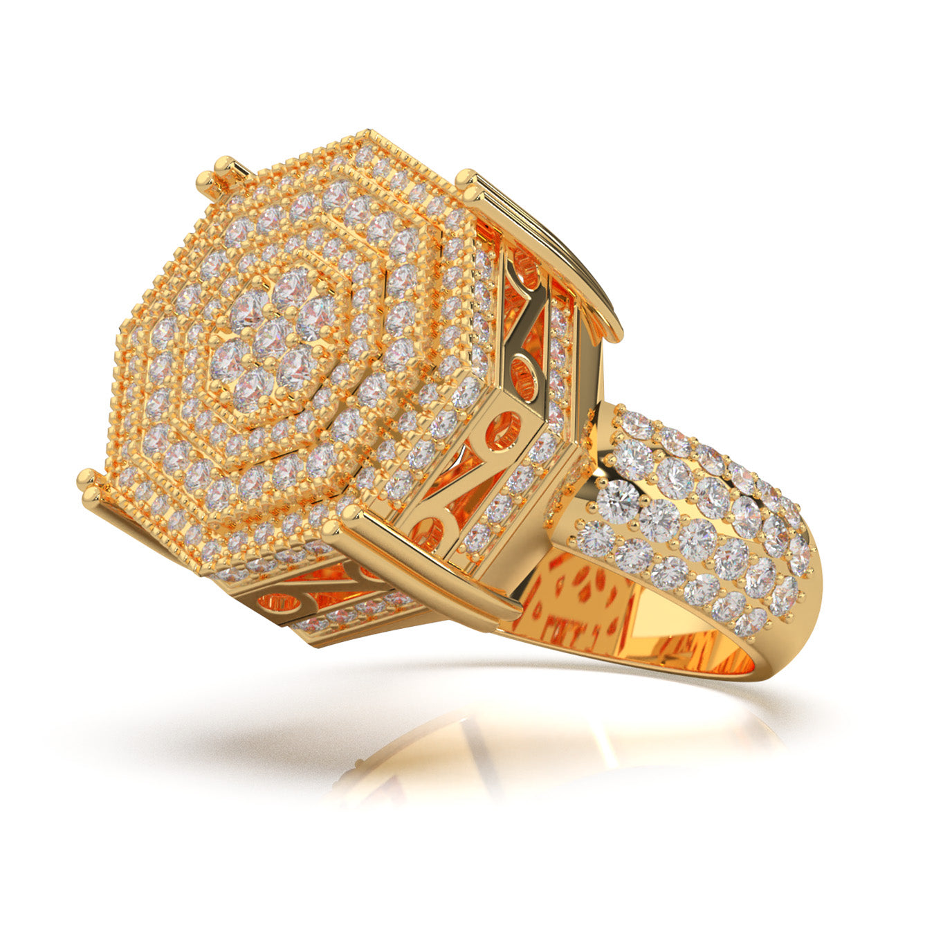 2.60 ct Natural Diamond Engagement Rings in 14k Yellow Gold