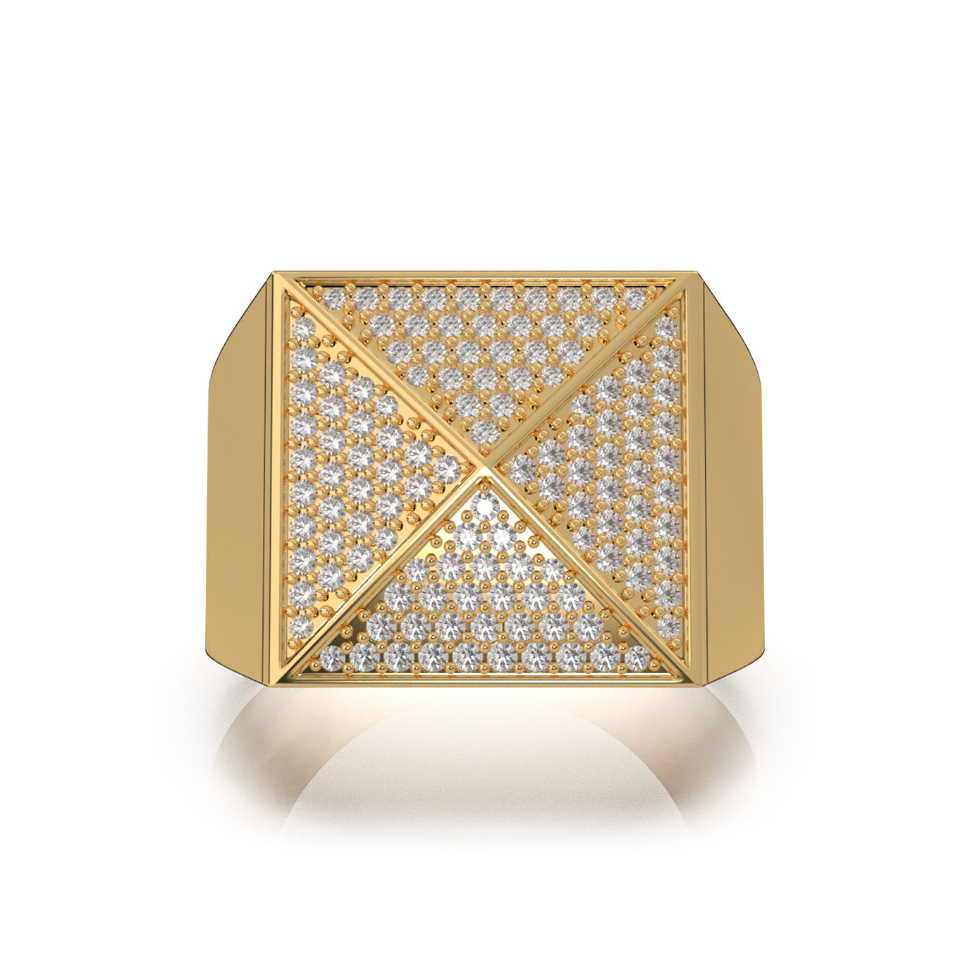 1.10 ct Lab Grown Diamond Mens Rings in 14k Yellow Gold