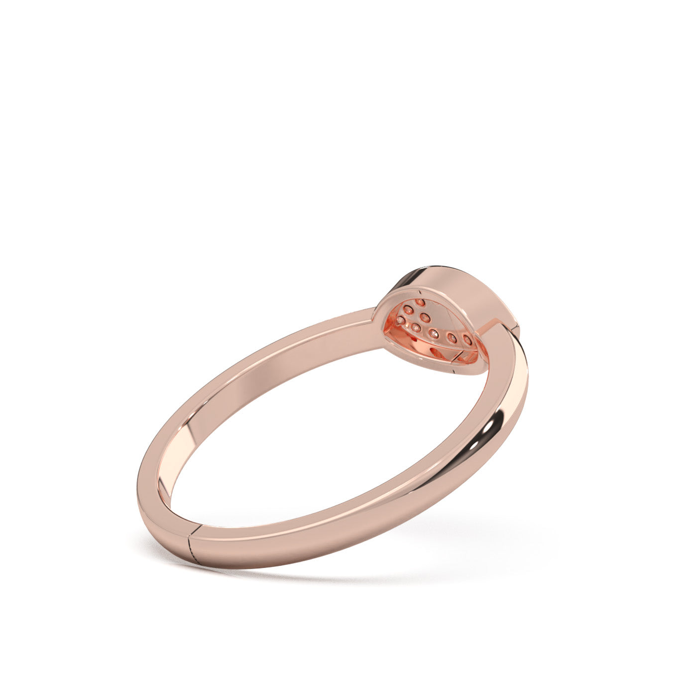 0.10 ct Lab Grown Diamond Fancy Rings in 14k Rose Gold