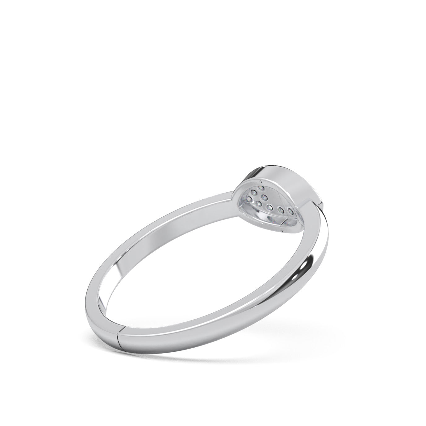 0.10 ct Lab Grown Diamond Fancy Rings in 14k White Gold
