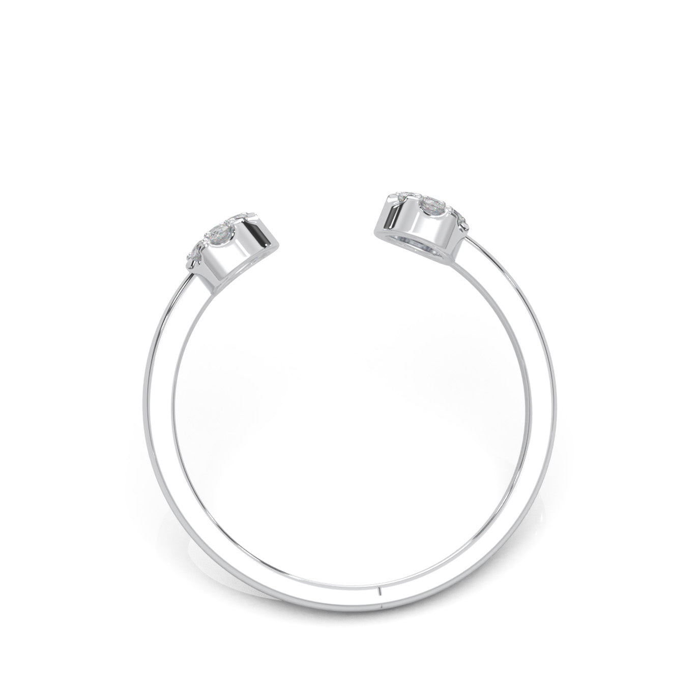 0.15 ct Moissanite Fancy Rings in 10k White Gold