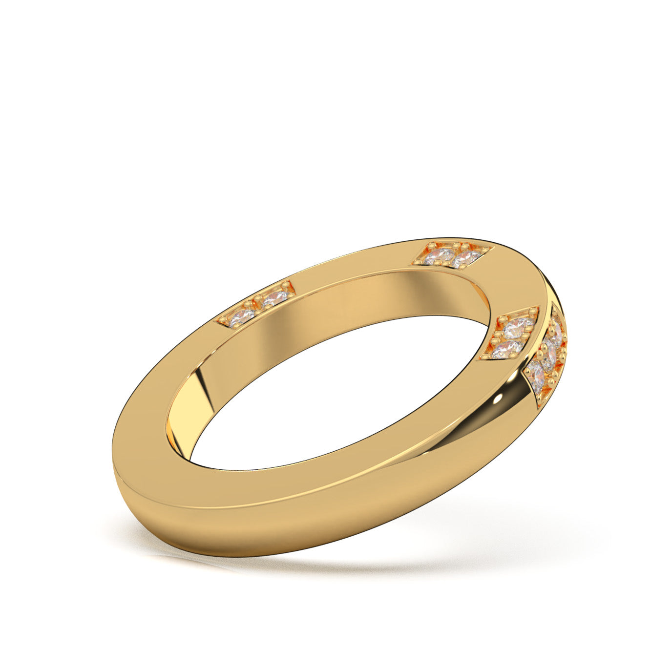 0.60 ct Lab Grown Diamond Wedding Bands in 14k Yellow Gold