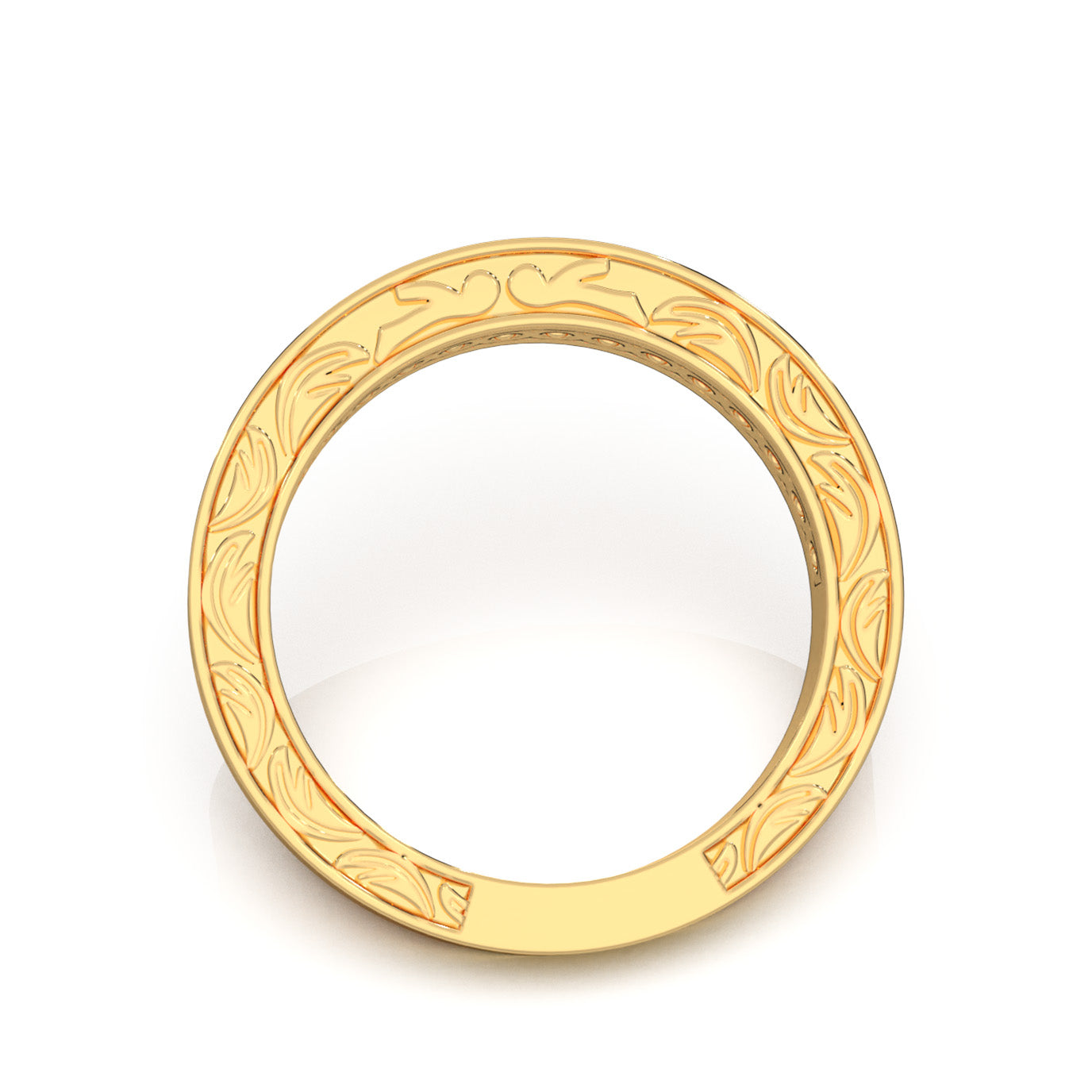 0.60 ct Lab Grown Diamond Wedding Bands in 14k Yellow Gold