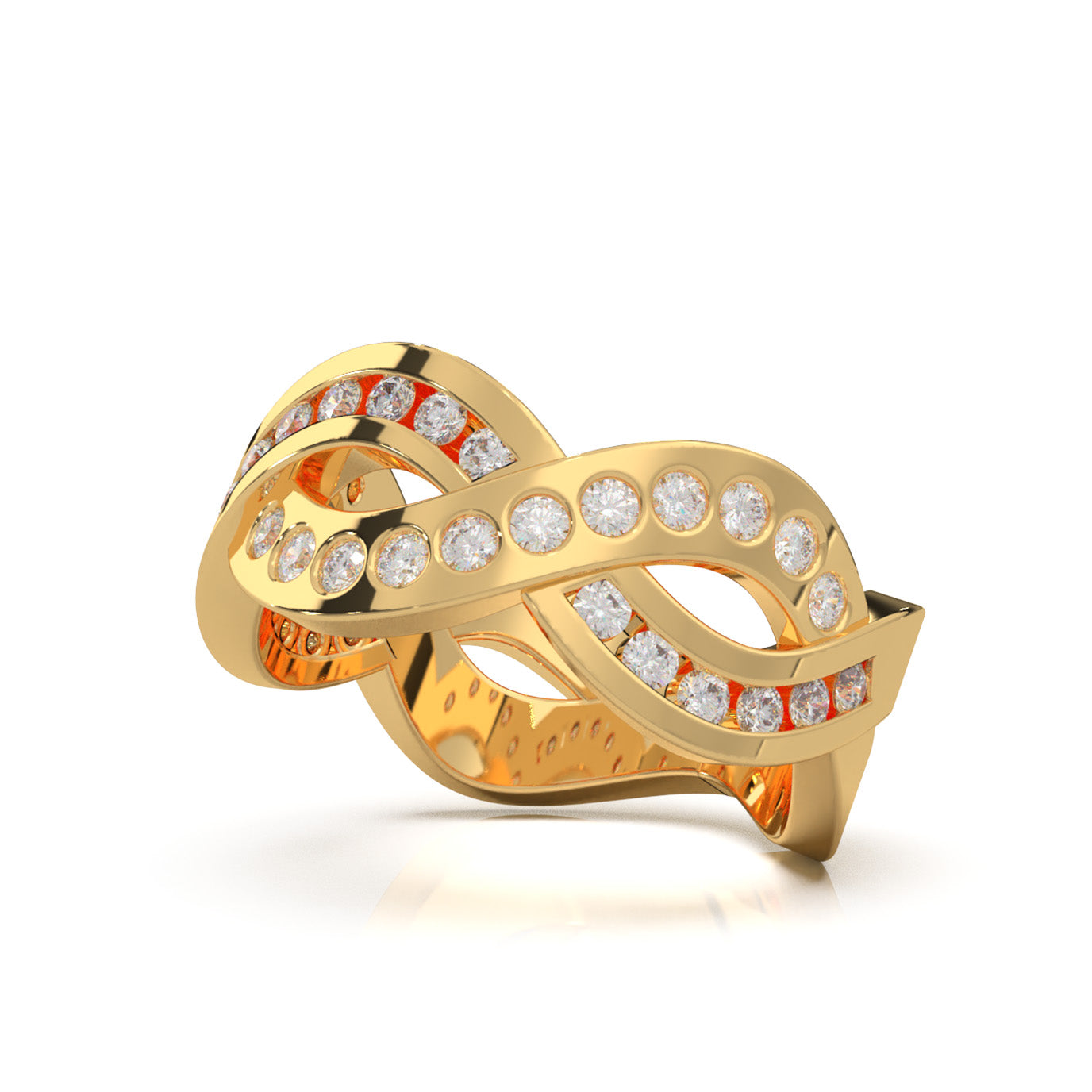 0.80 ct Lab Grown Diamond Wedding Bands in 14k Yellow Gold