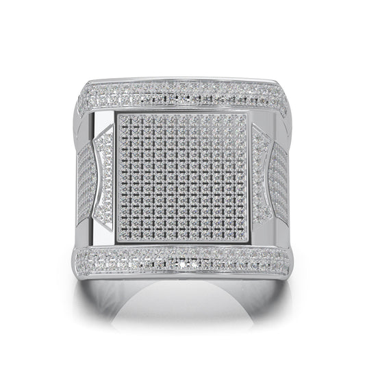 1.60 ct Lab Grown Diamond Mens Rings in 14k White Gold