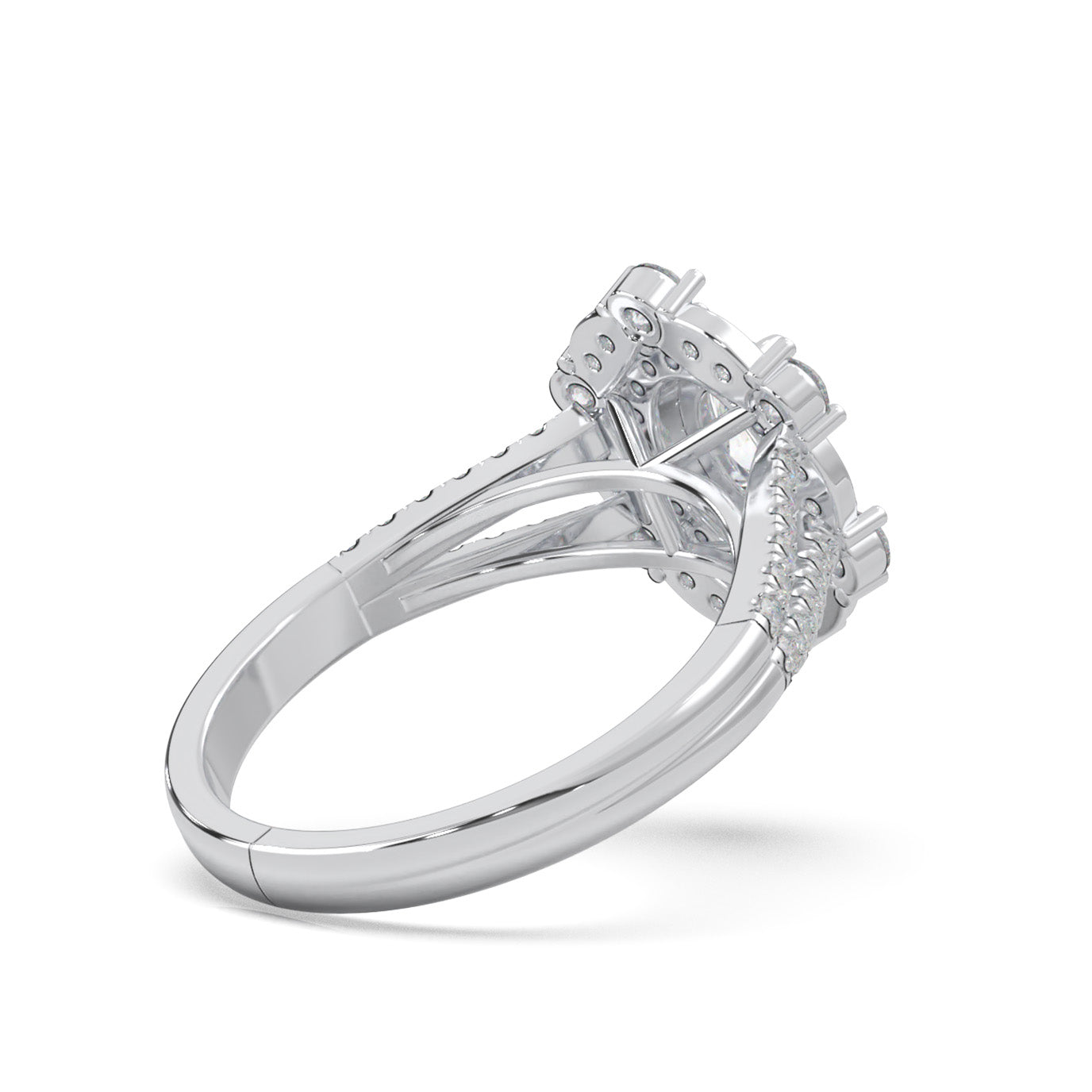1.30 ct Natural Diamond Engagement Rings in 14k White Gold