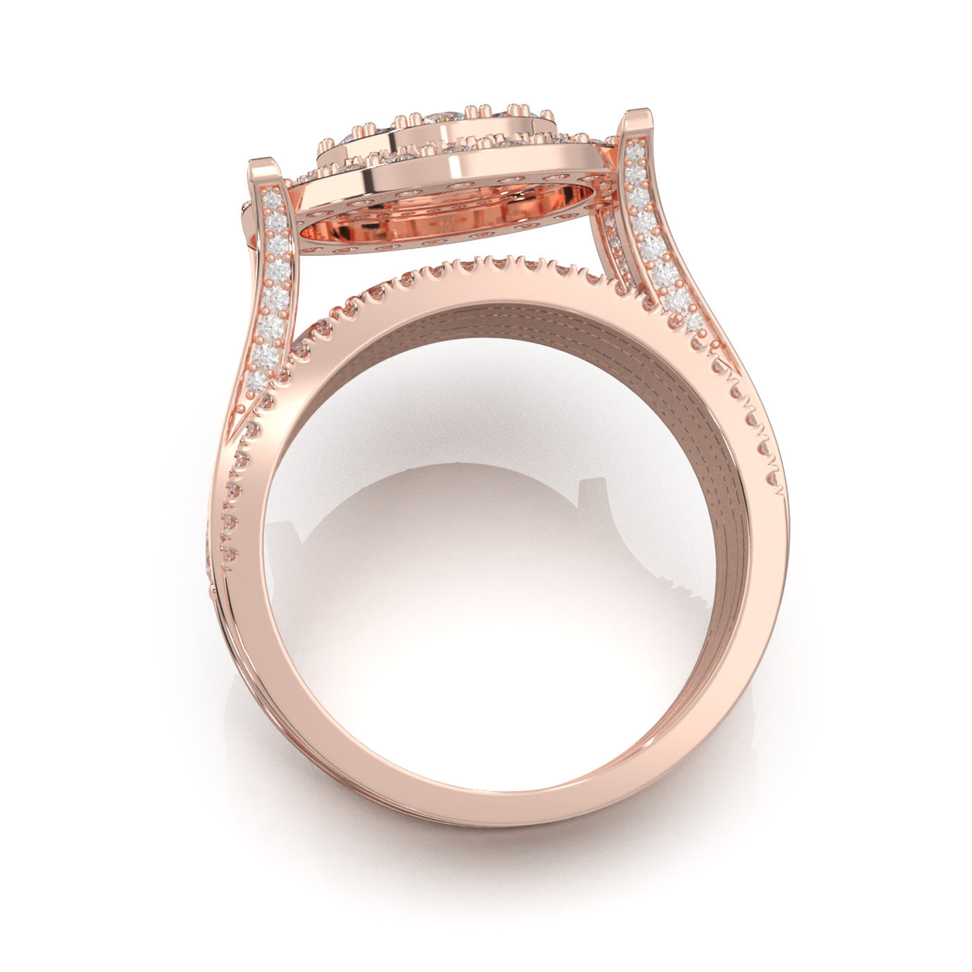 4.60 ct Natural Diamond Engagement Sets in 10k Rose Gold