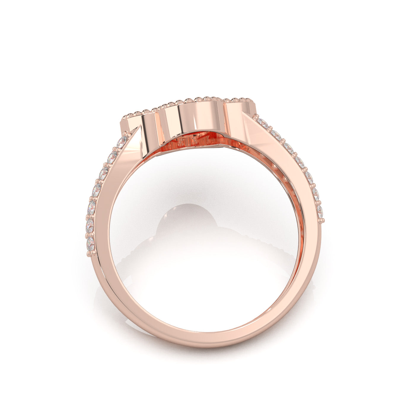 0.75 ct Lab Grown Diamond Engagement Rings in 14k Rose Gold