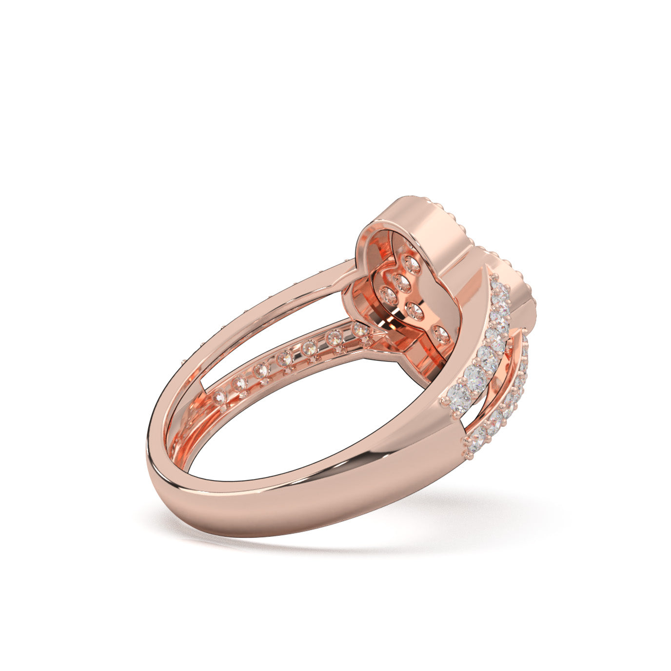 0.75 ct Lab Grown Diamond Engagement Rings in 14k Rose Gold