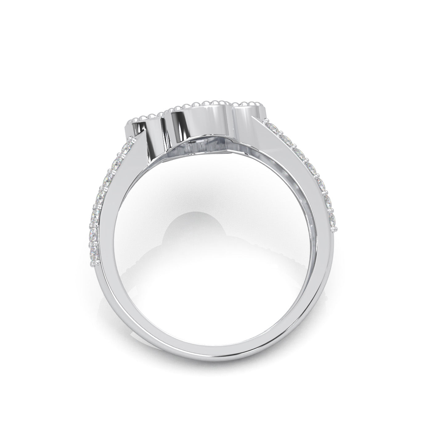 0.75 ct Natural Diamond Engagement Rings in 14k White Gold