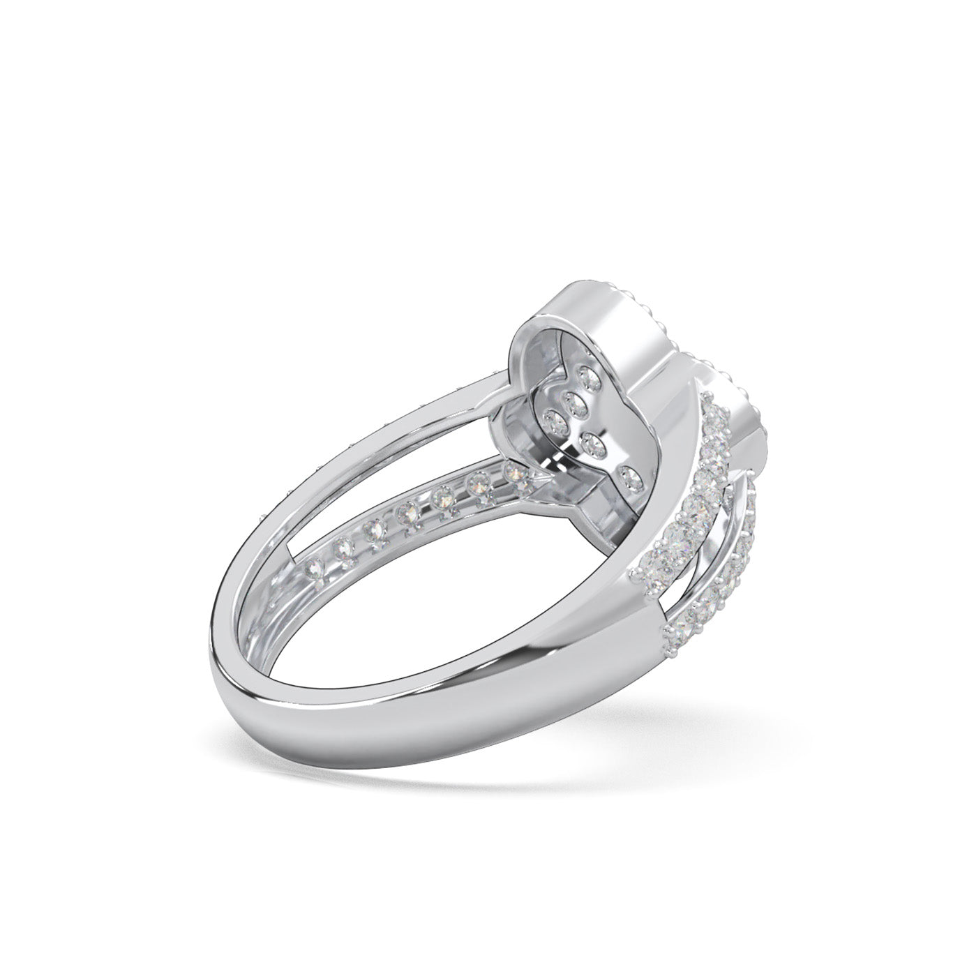 0.75 ct Moissanite Engagement Rings in 10k White Gold