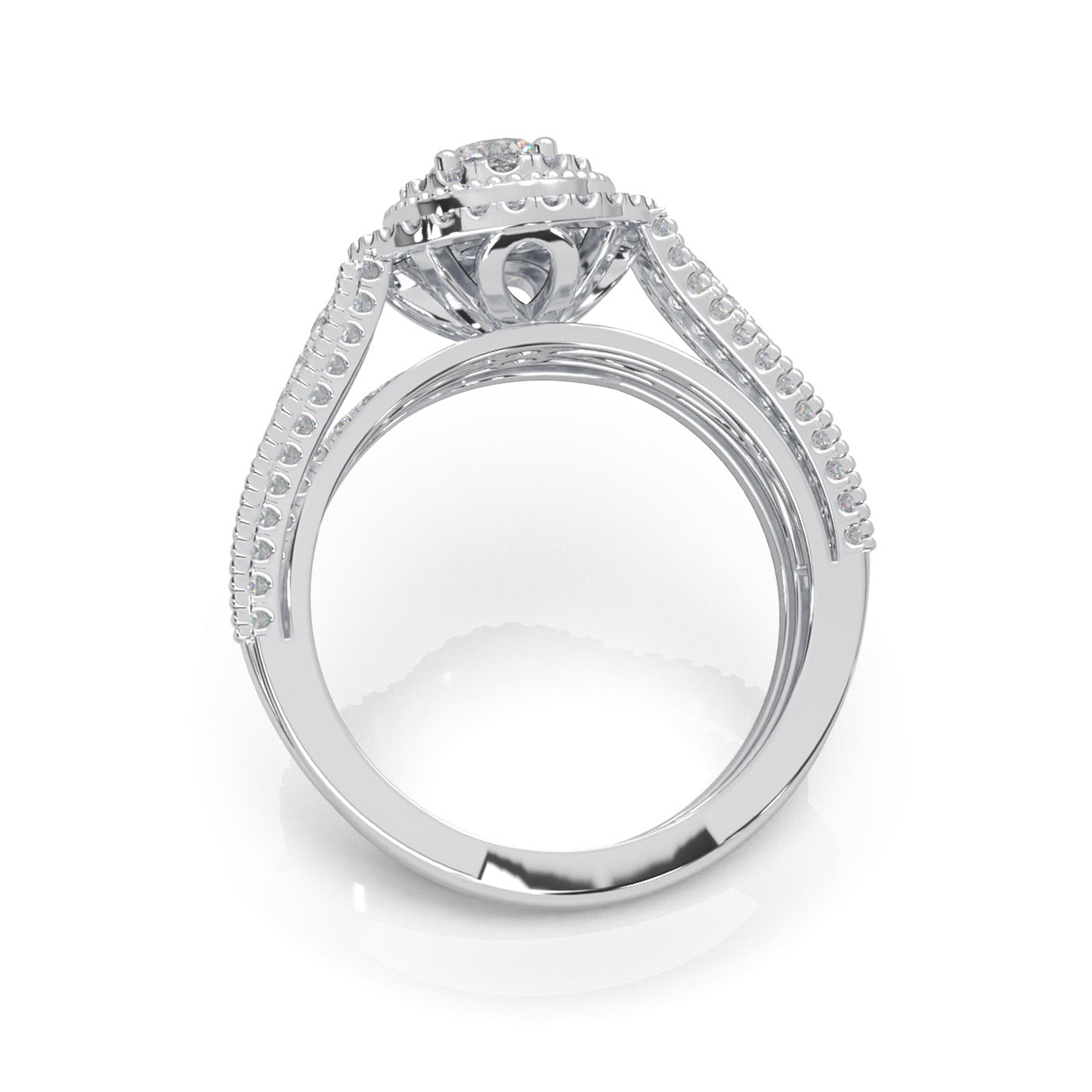 1.30 ct Natural Diamond Engagement Sets in 10k White Gold