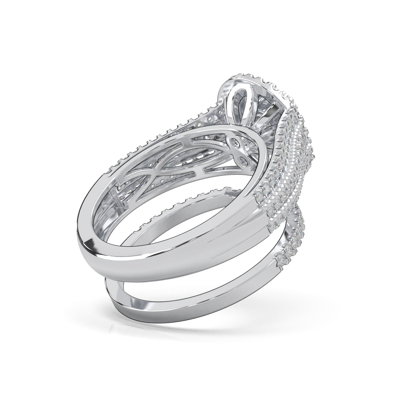 1.30 ct Moissanite Engagement Sets in 10k White Gold