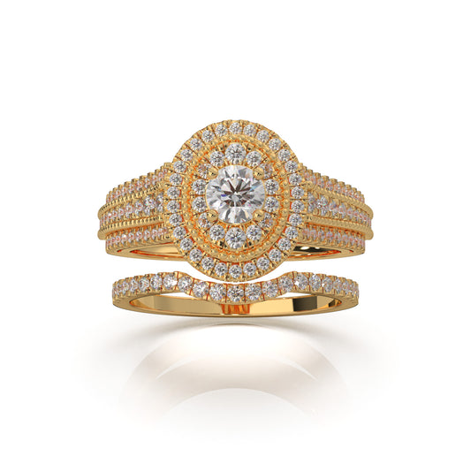 1.30 ct Lab Grown Diamond Engagement Sets in 14k Yellow Gold