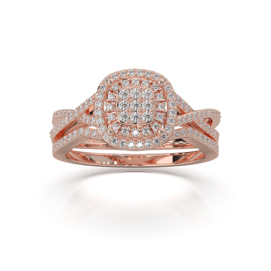 0.60 ct Natural Diamond Engagement Sets in 10k Rose Gold