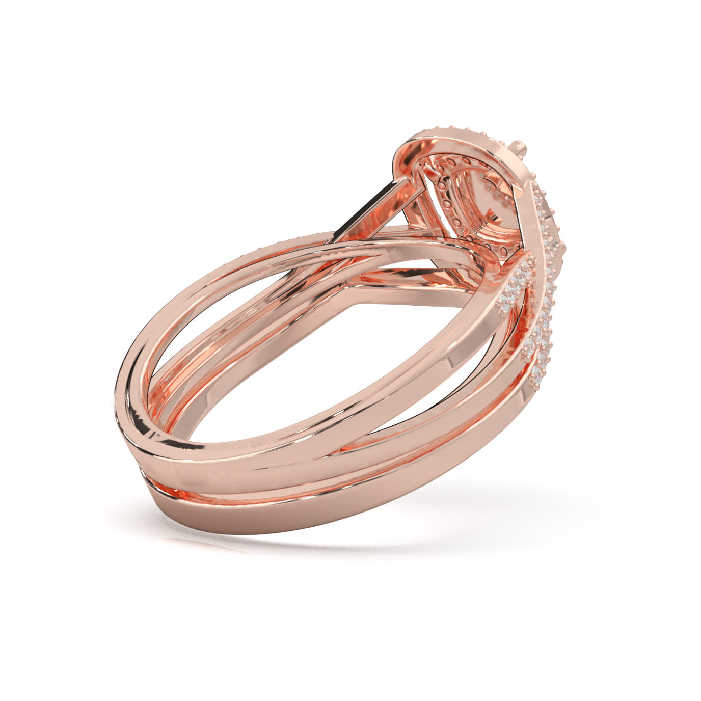 0.60 ct Moissanite Engagement Sets in 10k Rose Gold