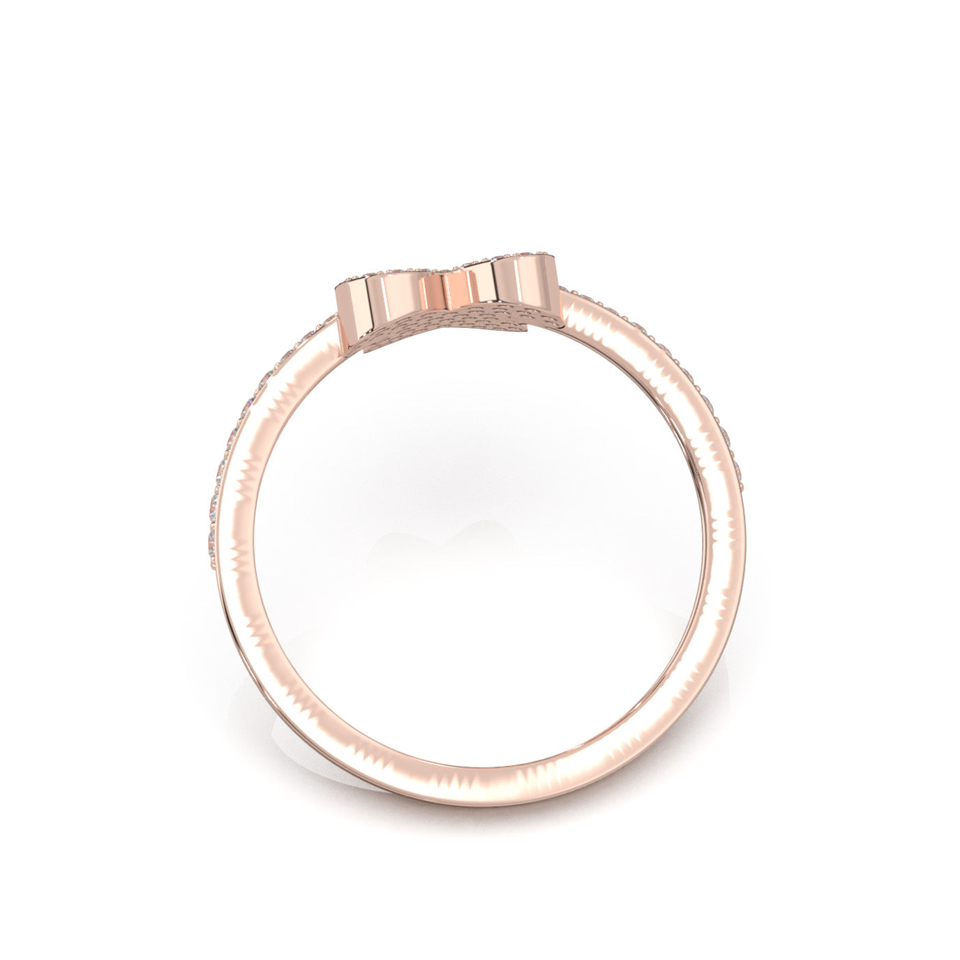 0.40 ct Moissanite Fancy Rings in 10k Rose Gold