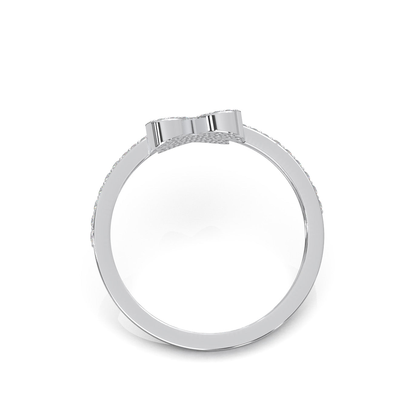 0.40 ct Moissanite Fancy Rings in 10k White Gold