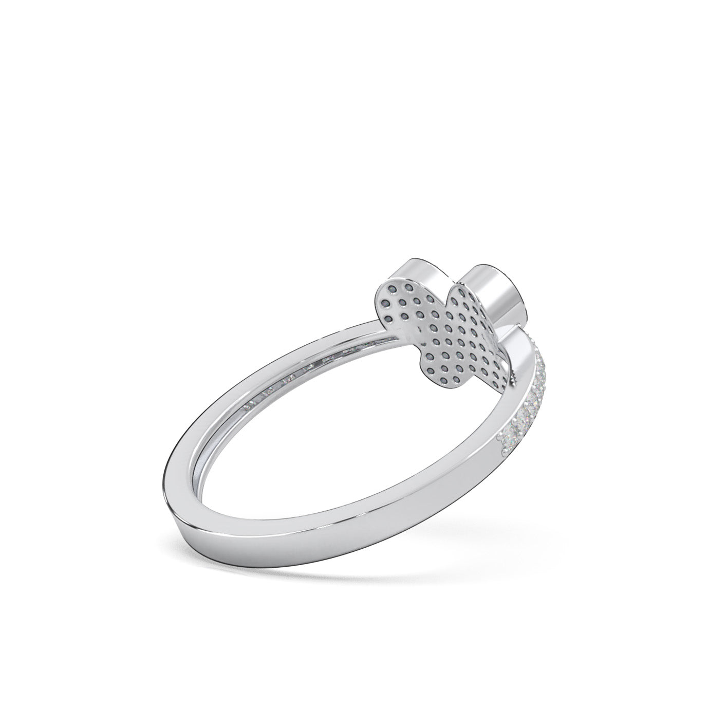 0.40 ct Moissanite Fancy Rings in 14k White Gold